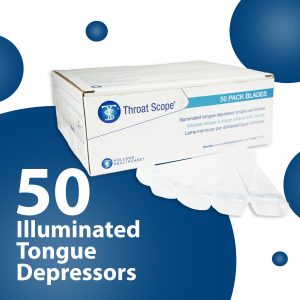 Single Use Depressors Box of 50 - Compatible with the TelScope & Throat Scope Handles